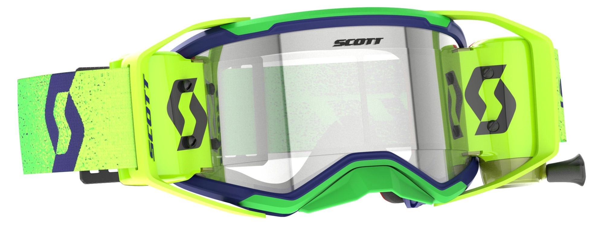 Scott Crossglasögon Prospect 2.0 Roll-Off Blå/Grön/Fluogul - Klart glas