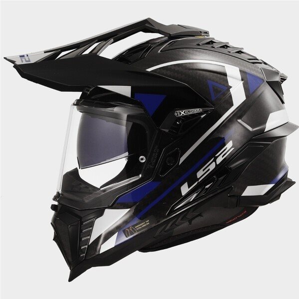 LS2 Hjälm MX701 Explorer Carbon Adventure Blå