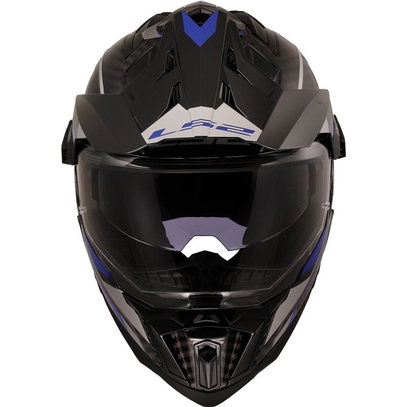 LS2 Hjälm MX701 Explorer Carbon Adventure Blå bild 2