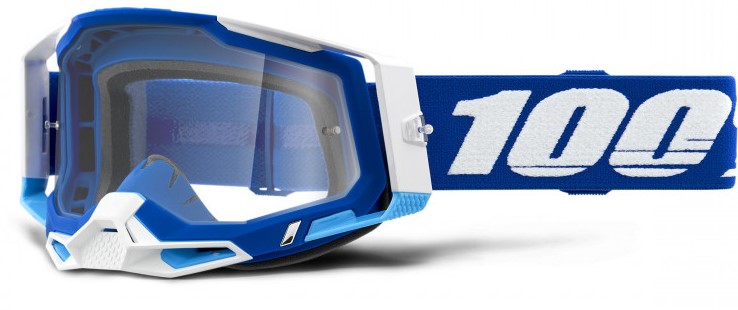 100% Crossglasögon Racecraft 2 Blå/Vit - Klar