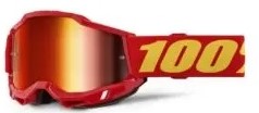 100% Crossglasögon Accuri 2 Junior Röd - Guldspegel