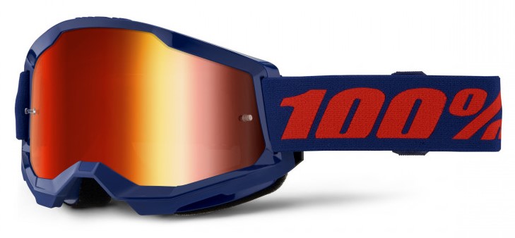 100% Crossglasögon Strata 2 Navy - Guld/Rödspegel