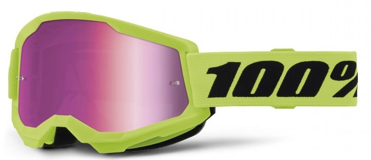 100% Crossglasögon Strata 2 Junior Fluogul - Rosa spegel