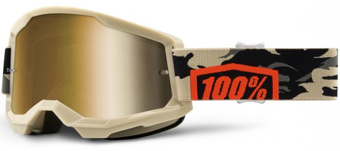 100% Crossglasögon Strata 2 Kombat - Guld spegelglas