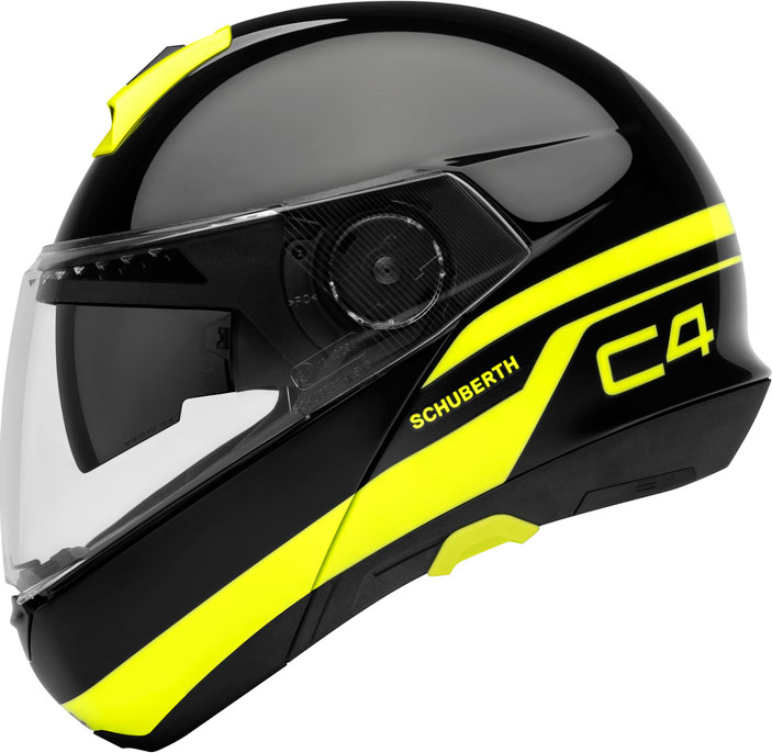 Schuberth Hjälm Öppningsbar C4 Svart/Fluogul