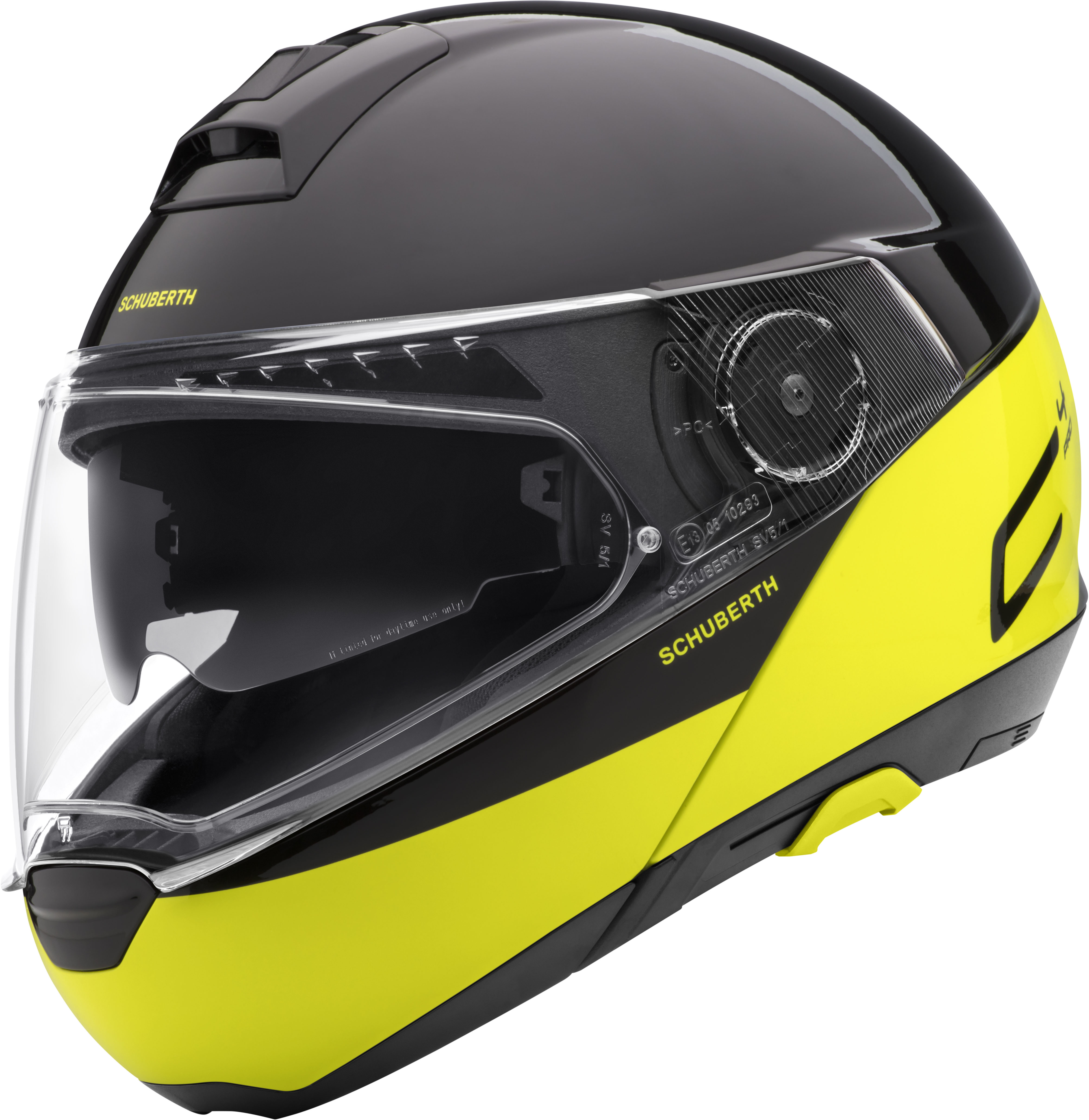 Schuberth Hjälm Öppningsbar C4 PRO Swipe Gul