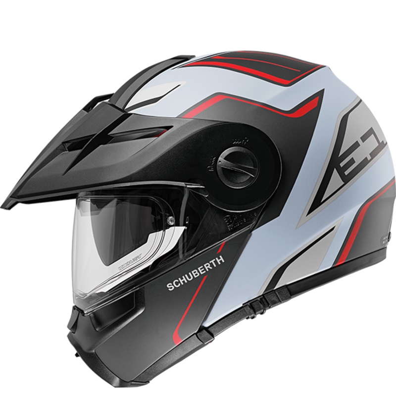 Schuberth Hybridhjälm Öppningsbar E1 Endurance Mattgrå/Röd
