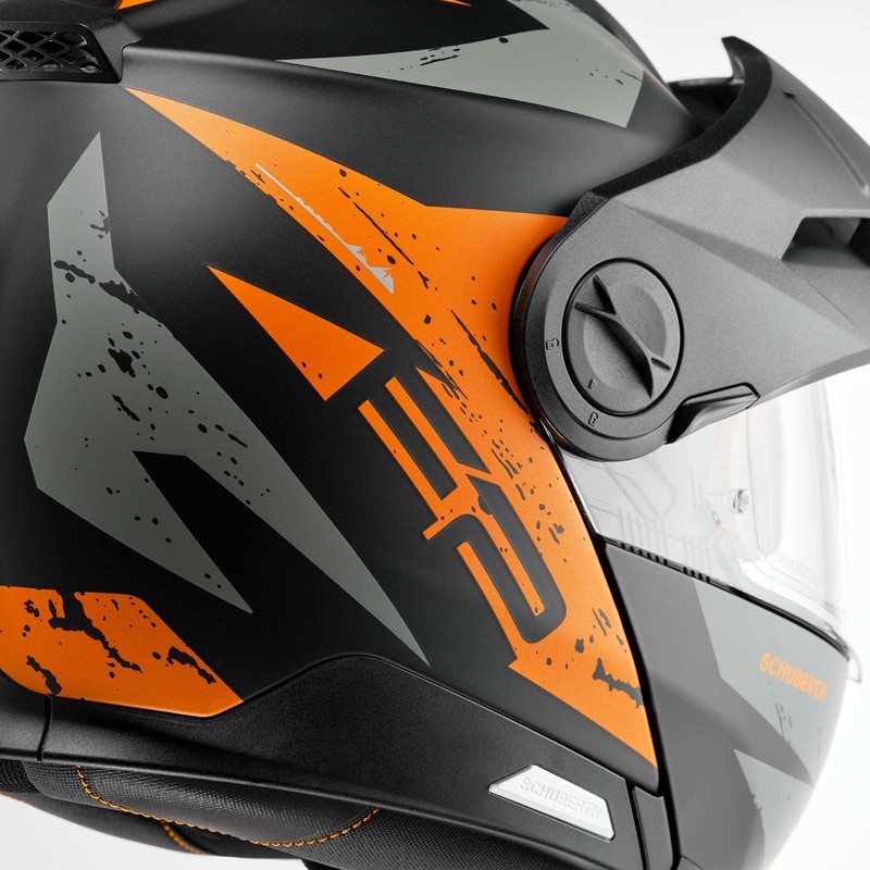 Schuberth Hybridhjälm Öppningsbar E2 Mattsvart/Orange bild 2