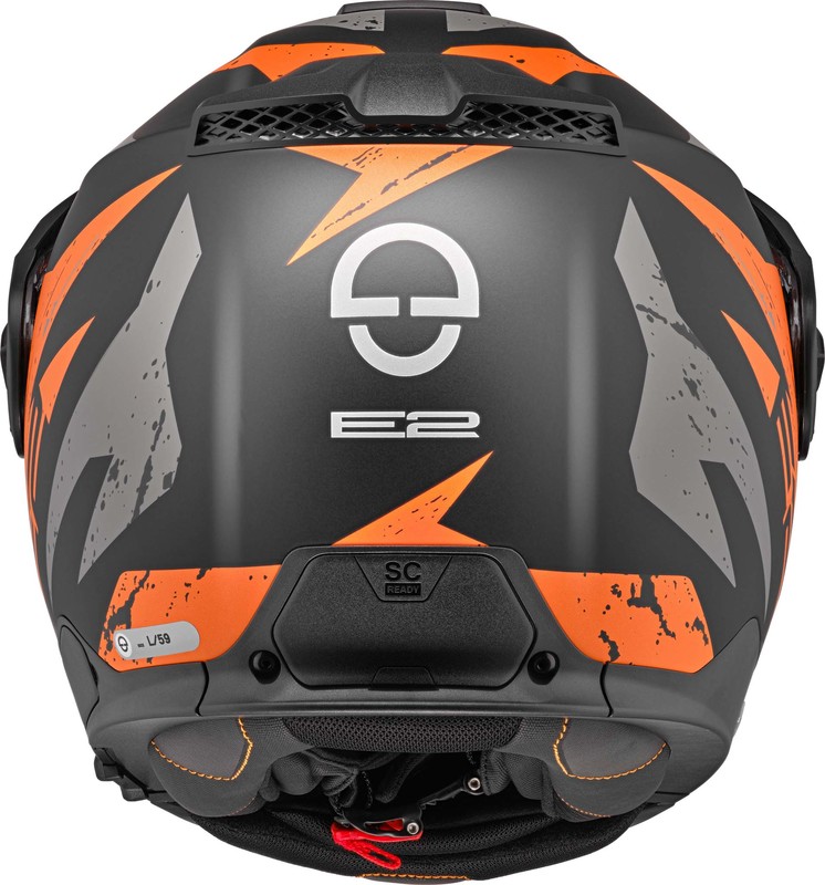 Schuberth Hybridhjälm Öppningsbar E2 Mattsvart/Orange bild 3