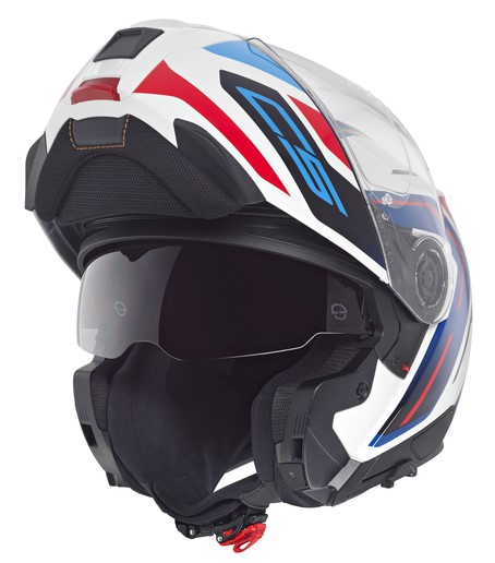 Schuberth Hjälm Öppningsbar C5 Omega Vit/Röd bild 2