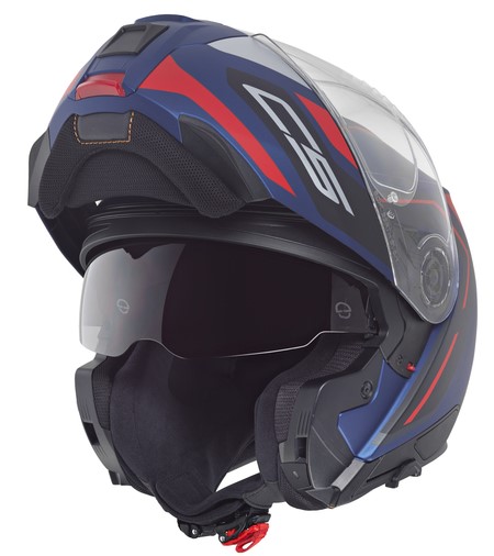 Schuberth Hjälm Öppningsbar C5 Omega Mattblå/Röd bild 2