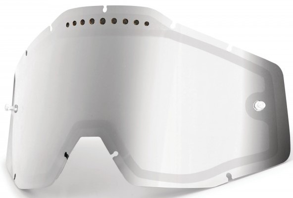 100% Siktskiva Racecraft/Accuri/Strata Ventilerad Dubbel Silverspegel