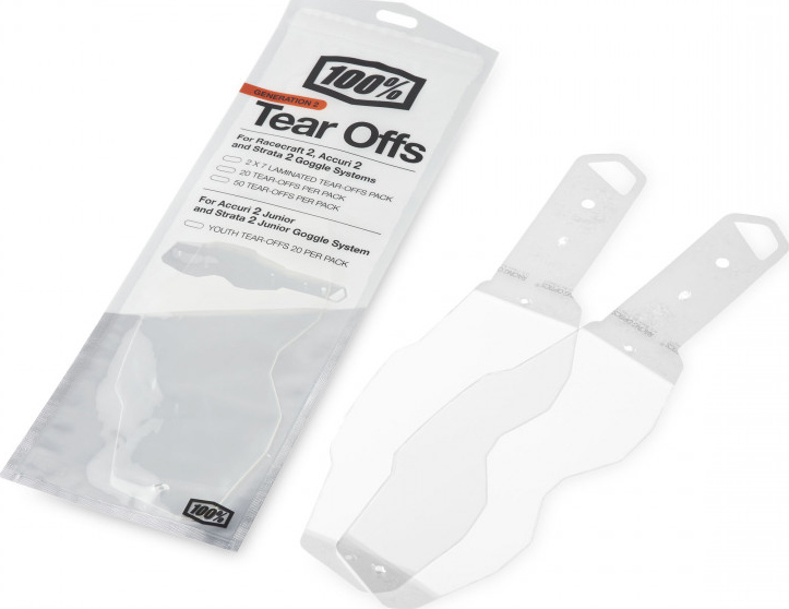 100% Tillbehör Standard Racecraft 2/Accuri 2/Strata 2 Laminerad Tear-Off 2x7st Klar
