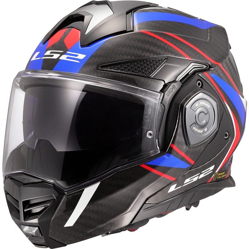 LS2 Hjälm FF901 Advant X Carbon Future Vit/Blå