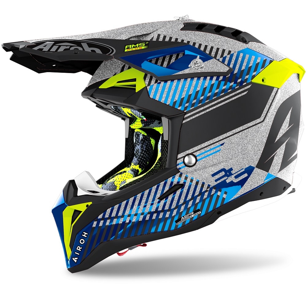 Airoh Crosshjälm Aviator 3 Wave Silver Chrome