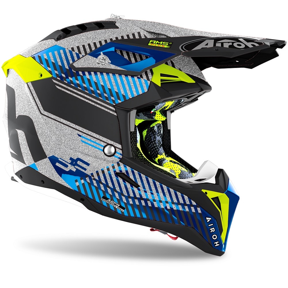 Airoh Crosshjälm Aviator 3 Wave Silver Chrome bild 2