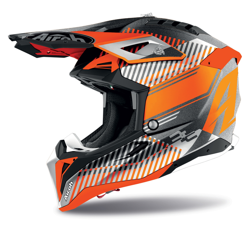Airoh Crosshjälm Aviator 3 Wave Orange Chrome