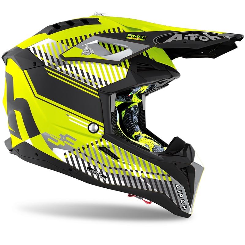 Airoh Crosshjälm Aviator 3 Wave Matt Gul bild 2