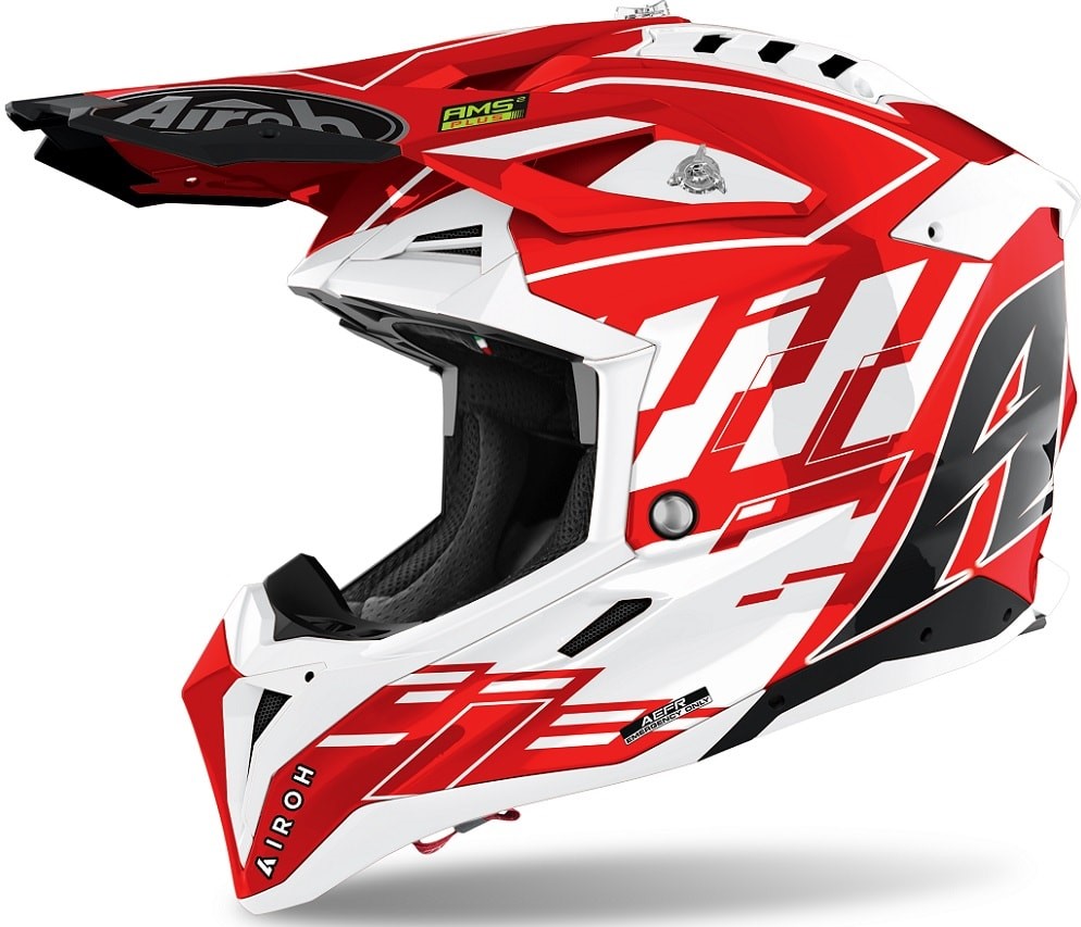 Airoh Crosshjälm Aviator 3 Rampage Röd