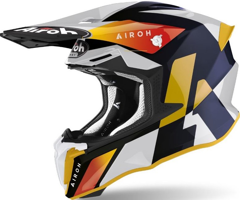 Airoh Crosshjälm Twist 2.0 Lift Vit/Blå (Matt)