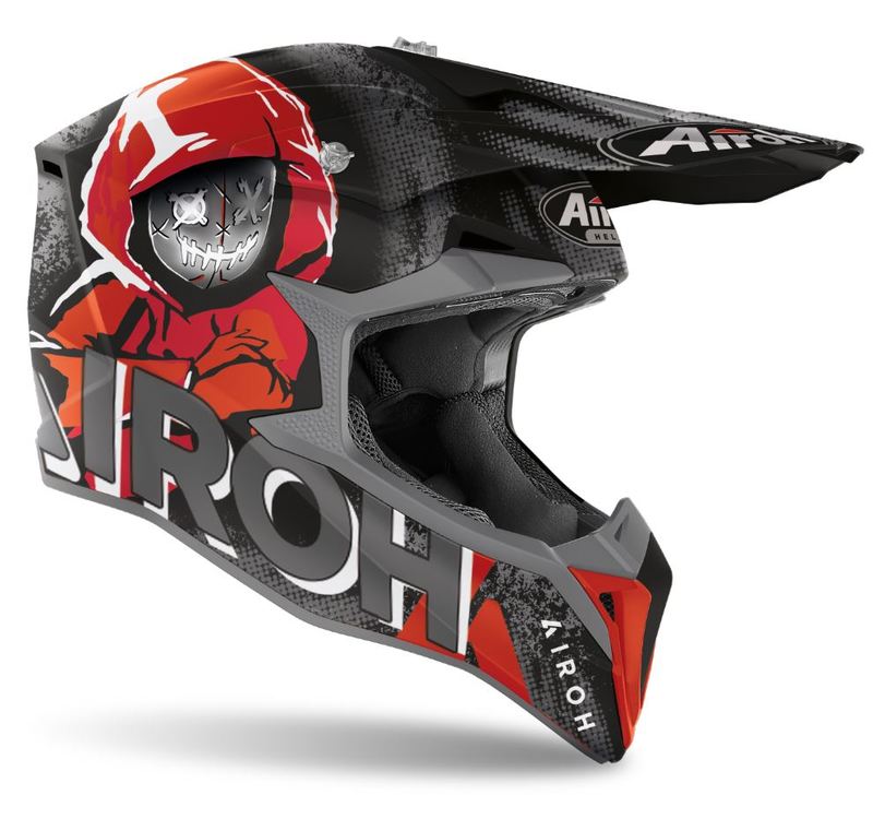 Airoh Crosshjälm Wraap Alien Röd Matt bild 2
