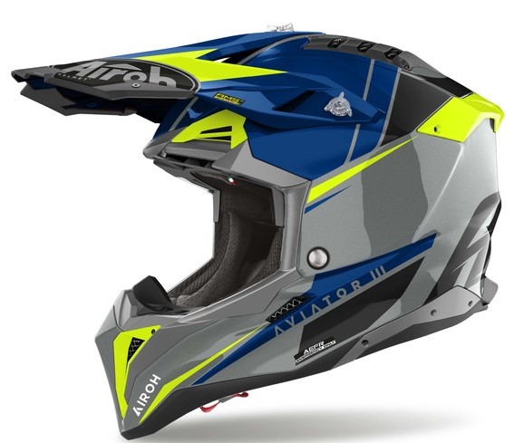 Airoh Crosshjälm Aviator 3 Push Blå