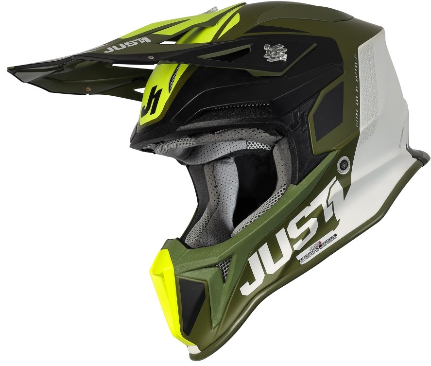 Just1 Crosshjälm J18 Pulsar Grön/Gul/Vit bild 2