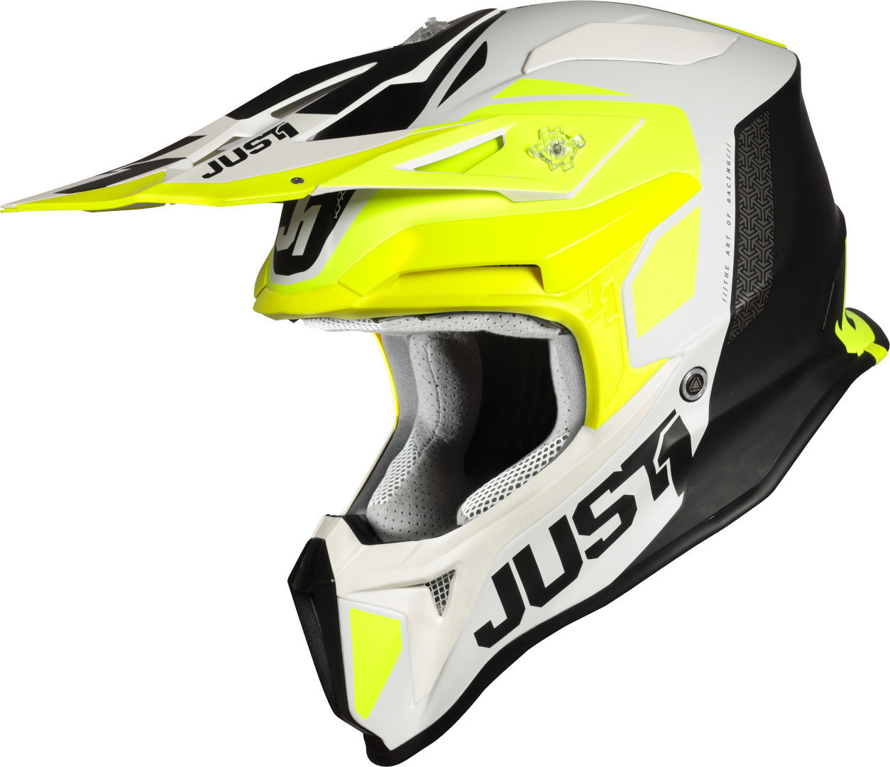 Just1 Crosshjälm J18 Pulsar Gul/Vit Matt bild 2
