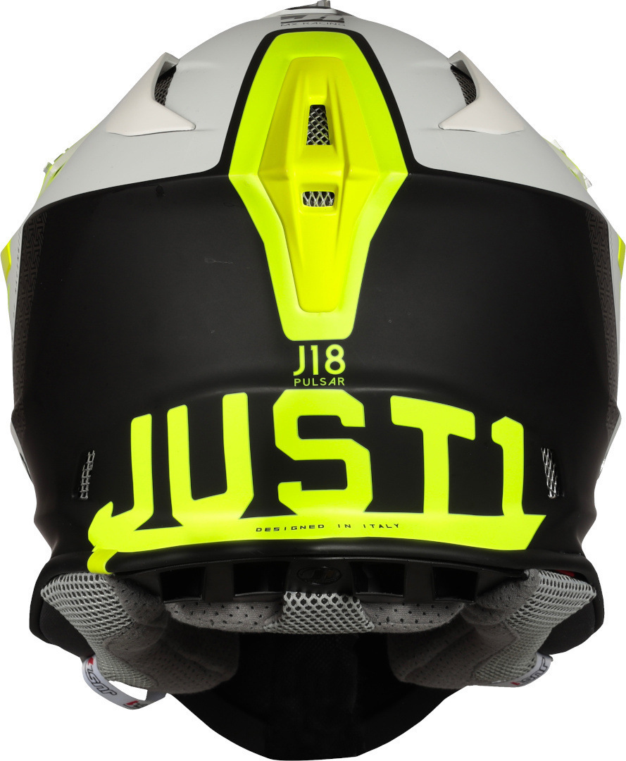 Just1 Crosshjälm J18 Pulsar Gul/Vit Matt bild 4