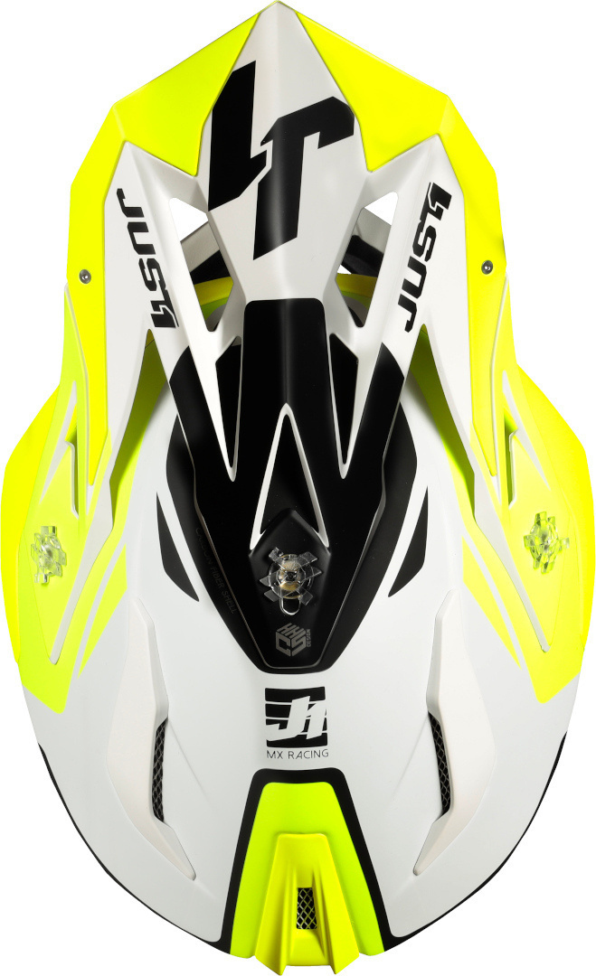 Just1 Crosshjälm J18 Pulsar Gul/Vit Matt bild 3