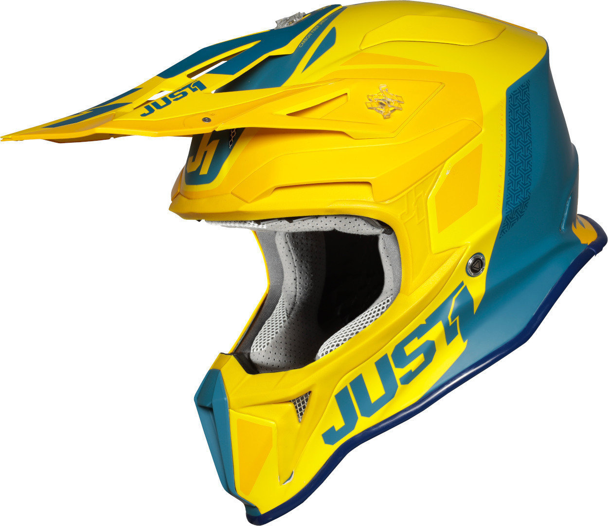 Just1 Crosshjälm J18 Pulsar Gul/Blå Matt bild 2