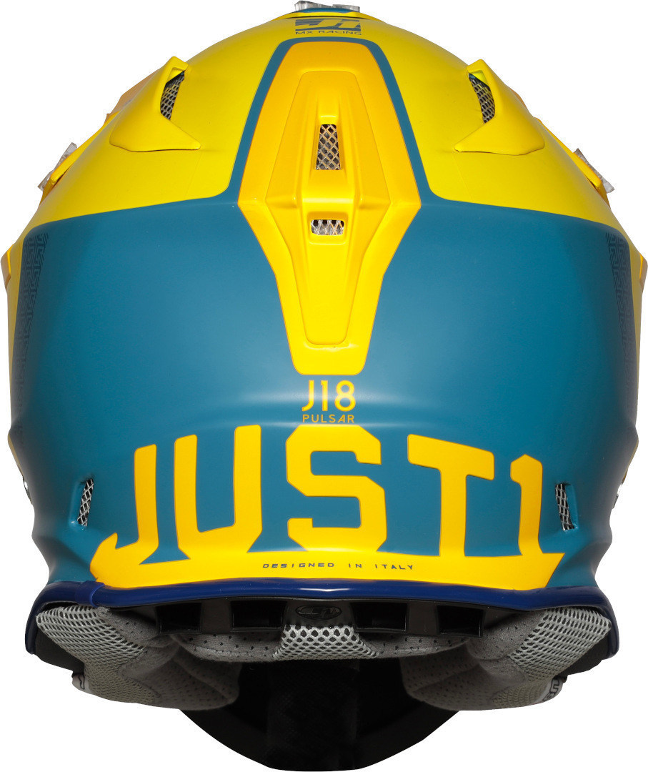 Just1 Crosshjälm J18 Pulsar Gul/Blå Matt bild 4
