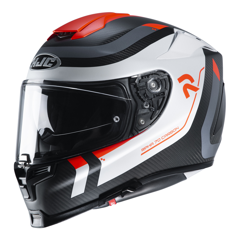 HJC Hjälm RPHA 70 Carbon Reple Vit/Fluoröd MC6HSF