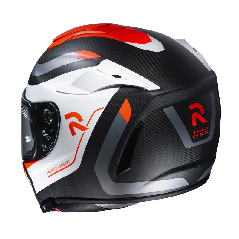 HJC Hjälm RPHA 70 Carbon Reple Vit/Fluoröd MC6HSF bild 2