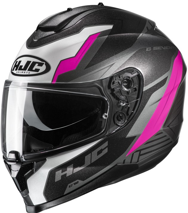 HJC Hjälm C70 Silon Grå/Vit/Rosa MC8