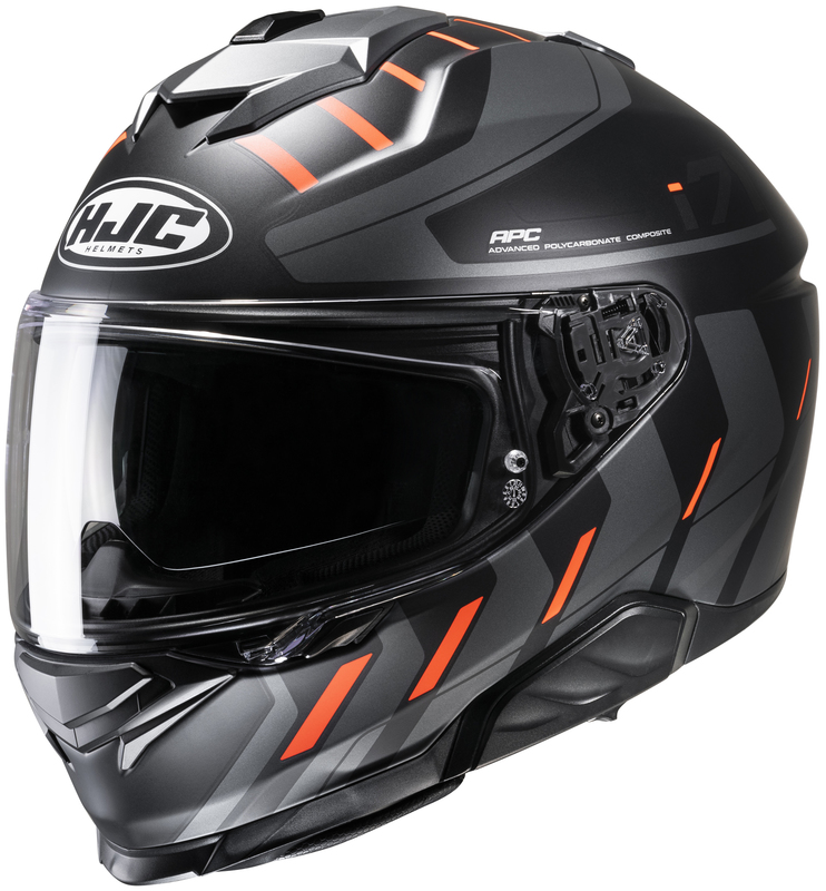 HJC Hjälm I71 Simo Mattsvart/Orange MC6H
