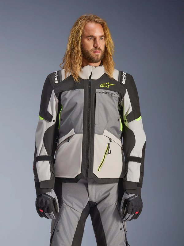 Alpinestars Allvädersjacka Andes v4 Drystar® Grå/Fluogul