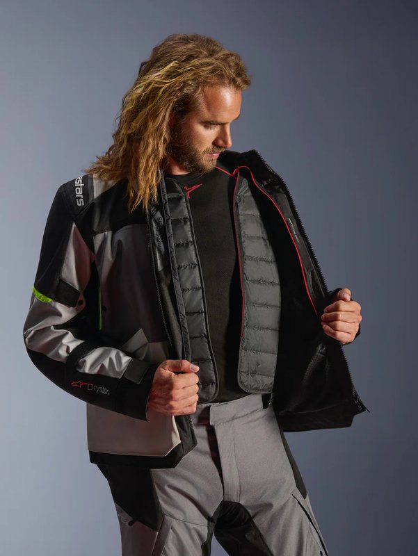 Alpinestars Allvädersjacka Andes v4 Drystar® Grå/Fluogul bild 3