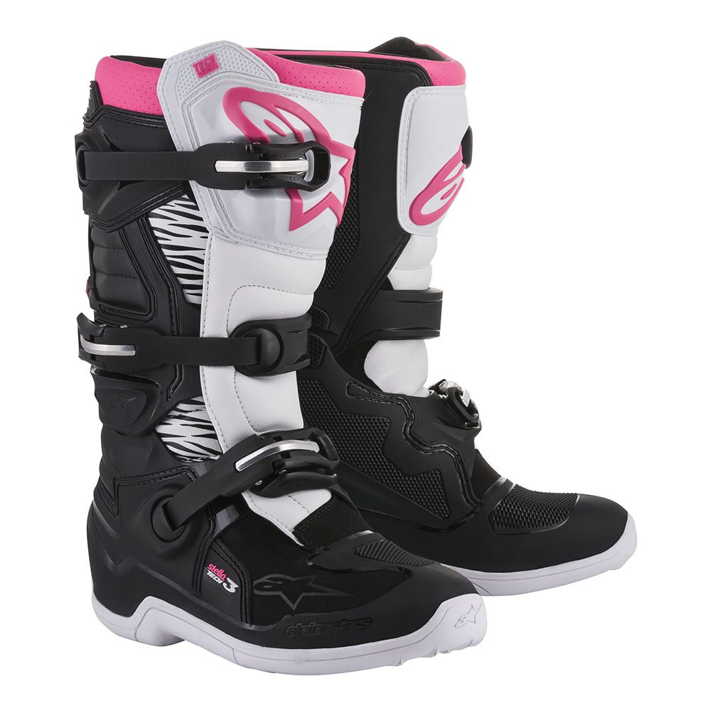 Alpinestars Crosstövel Tech 3 Svart/Vit/Rosa (Dam)