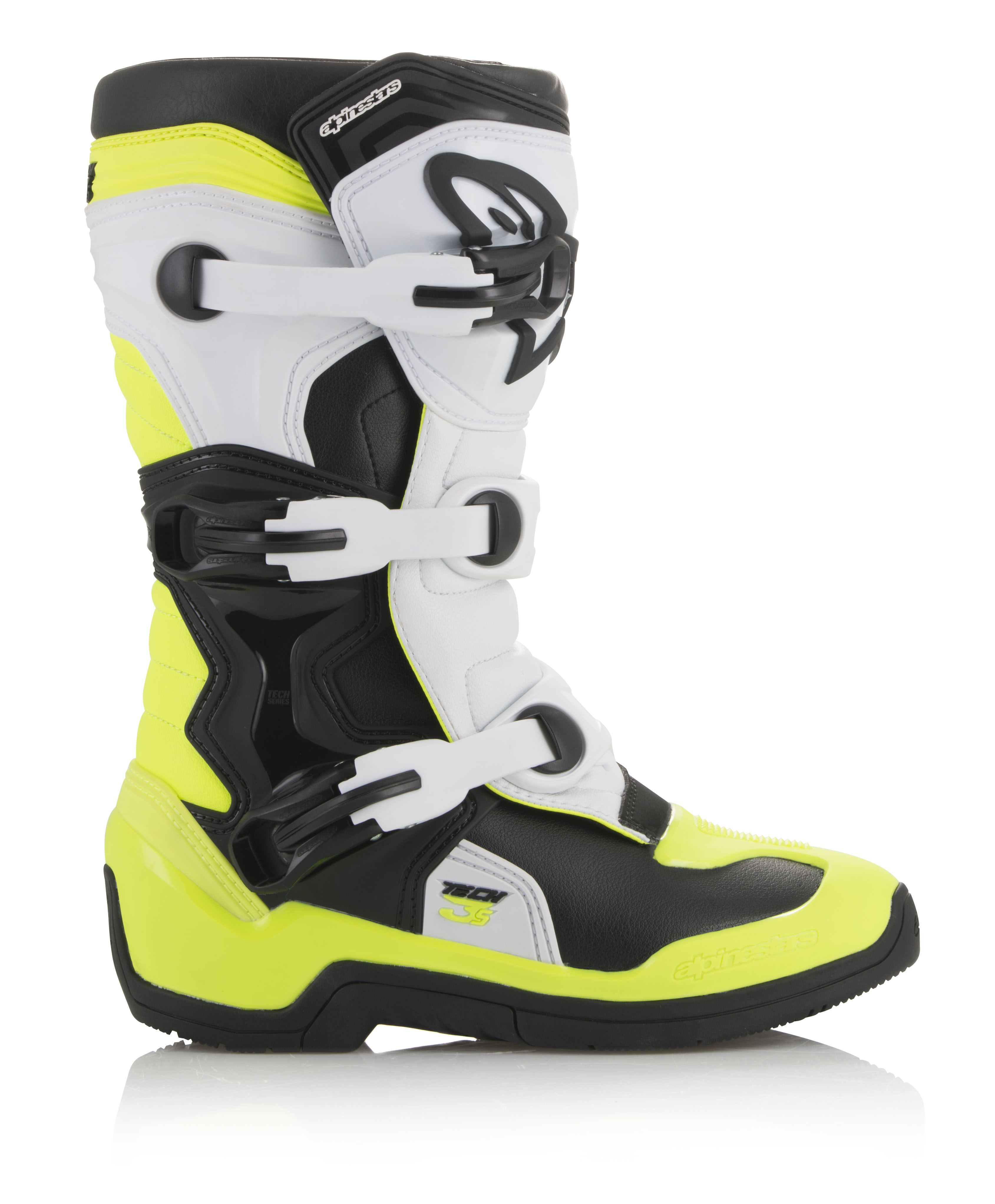Alpinestars Crosstövel Tech 3s Svart/Vit/Flougul (Barn)