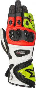 Alpinestars Skinnhandske Supertech Svart/Vit/Röd/Fluogul