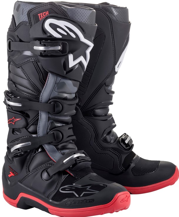 Alpinestars Crosstövel Tech 7 Svart/Grå/Röd