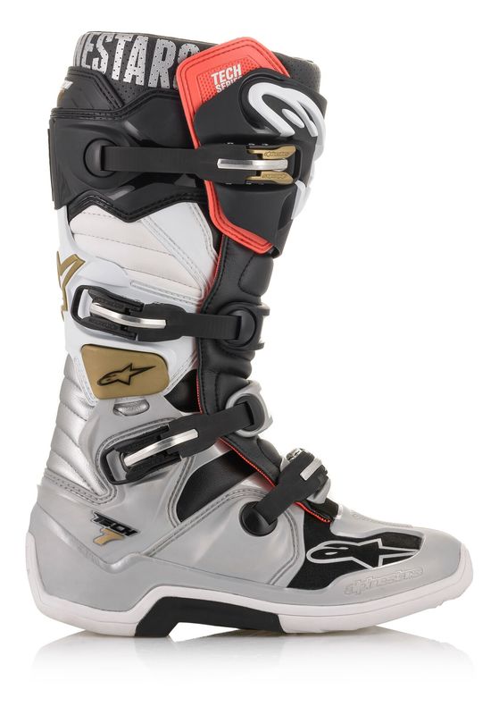 Alpinestars Crosstövel Tech 7 Svart/Silver/Vit/Guld bild 2