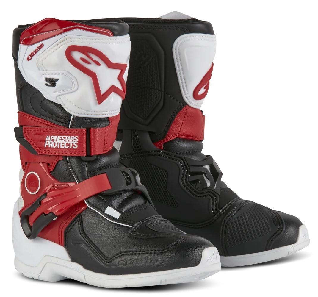 Alpinestars Crosstövel Tech 3s Svart/Röd/Vit (Barn)