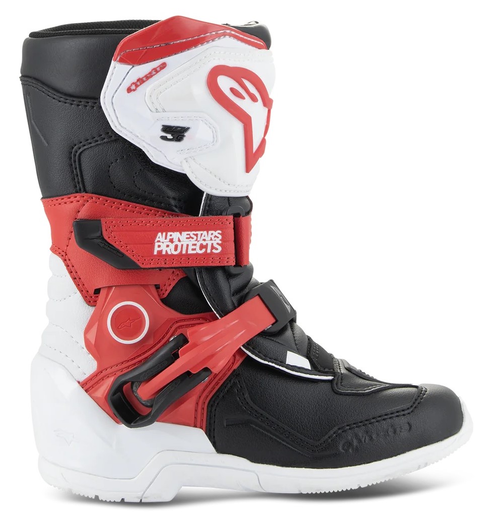 Alpinestars Crosstövel Tech 3s Svart/Röd/Vit (Barn) bild 2
