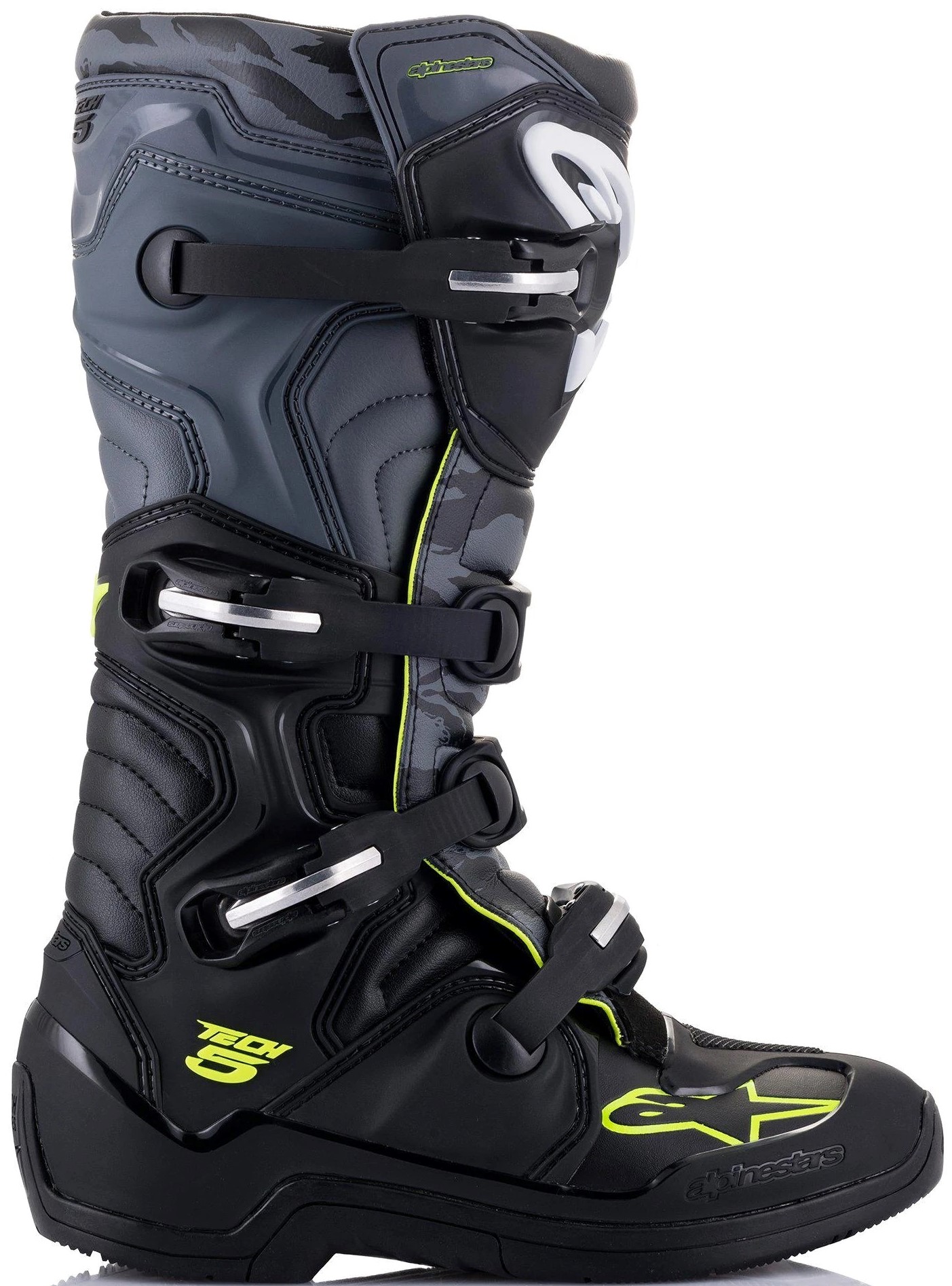 Alpinestars Crosstövel Tech 5 Svart/Grå/Gul bild 2