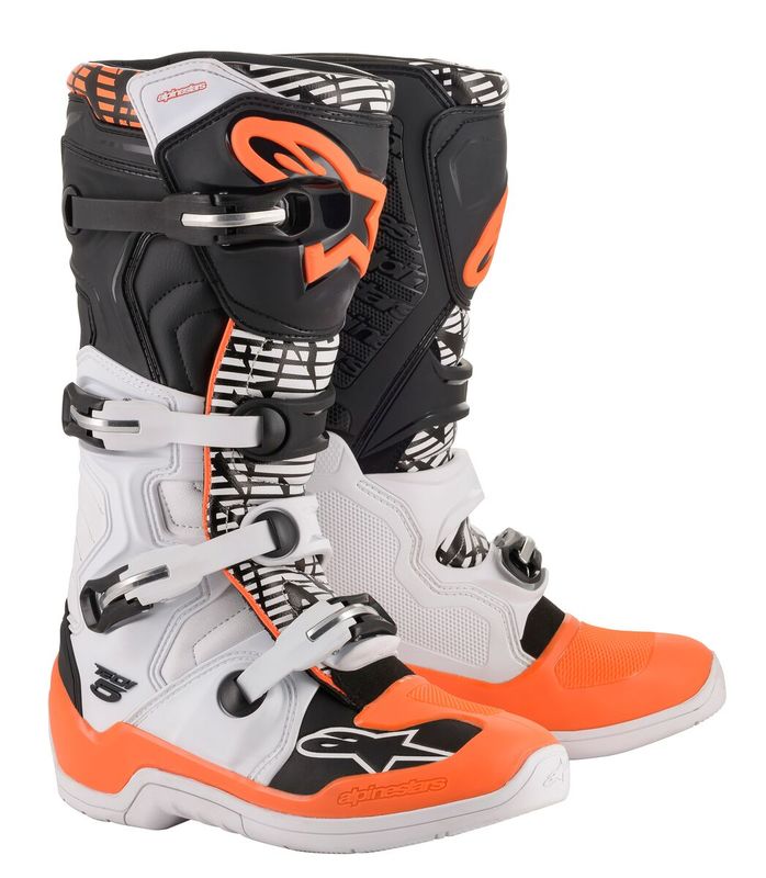 Alpinestars Crosstövel Tech 5 Vit/Svart/Fluo Orange