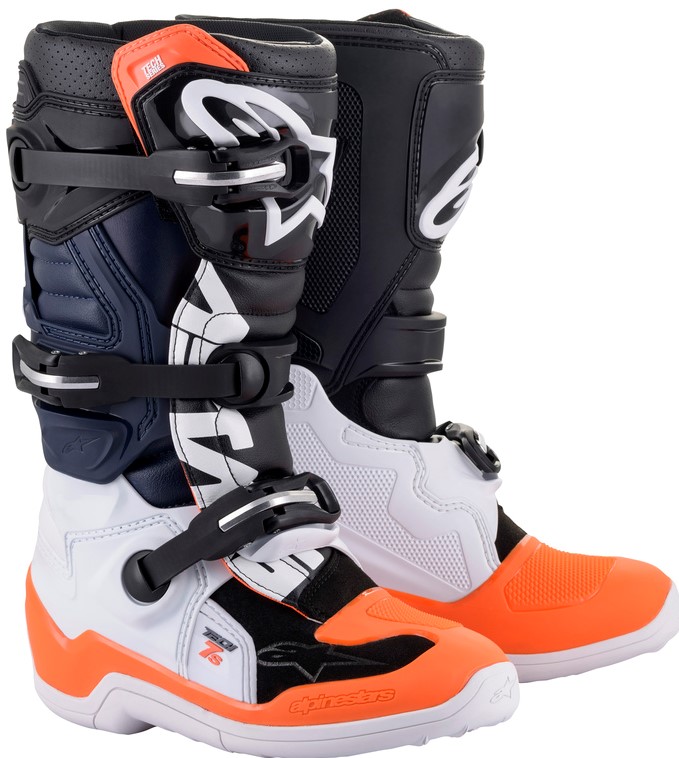 Alpinestars Crosstövel Tech 7s Svart/Vit/Orange (Junior)