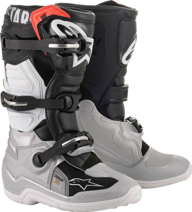 Alpinestars Crosstövel Tech 7s Svart/Silver/Vit/Guld (Junior)