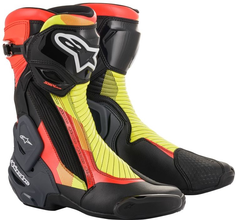 Alpinestars Stövel SMX Plus V2 Svart/Fluoröd/Gul